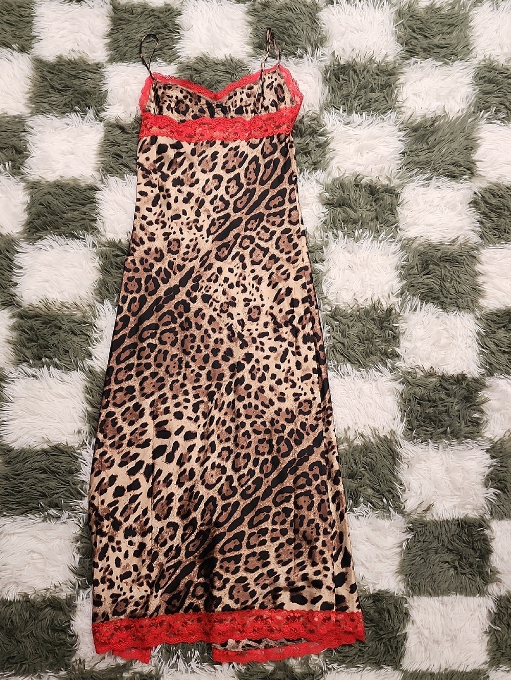Dressed In Lala Leopard Lace Slip Dress - Picture 2 of 2